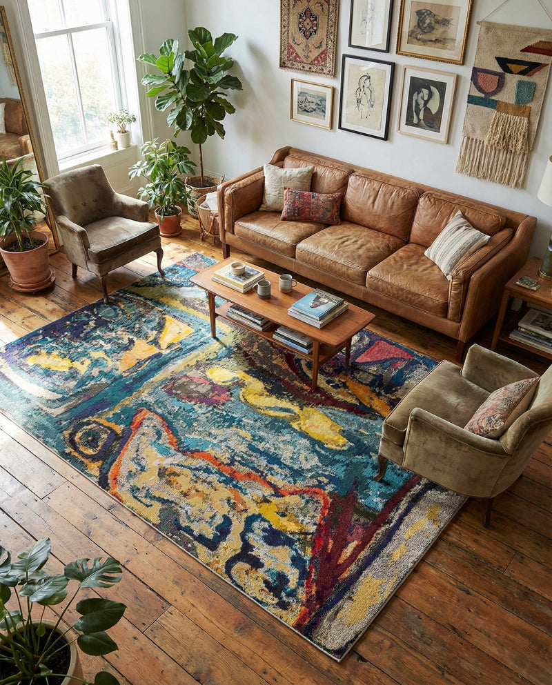 Autumnal Tapestry Collection Area Rug - Harvestville Rectangle Multi  lifestyle 30