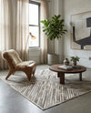 Savannah Hideaway Collection Area Rug - Serengeti Square Gray Ivory  lifestyle 51