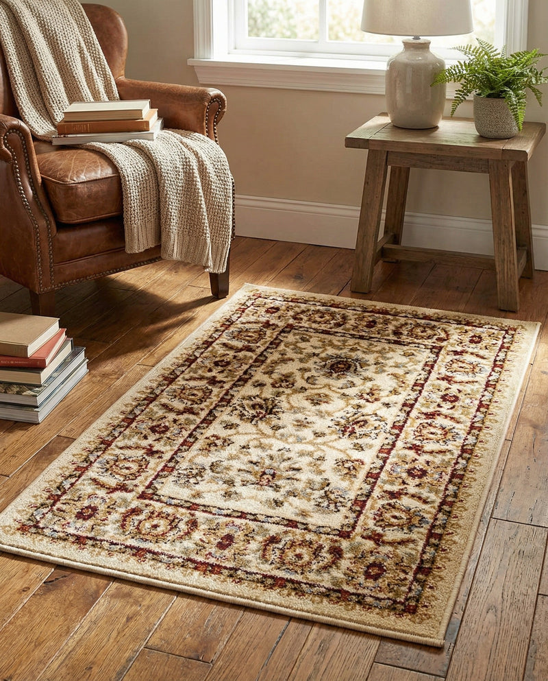 Jaipur Elegance Collection Area Rug -  Nahargarh (Cream) Rectangle Cream  lifestyle 31