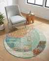 Urban Terrace Collection Area Rug -  Portico Round Multi  lifestyle 53