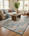 Coastal Haven Collection Area Rug - Seabreeze (Blue) Rectangle Blue  lifestyle 25
