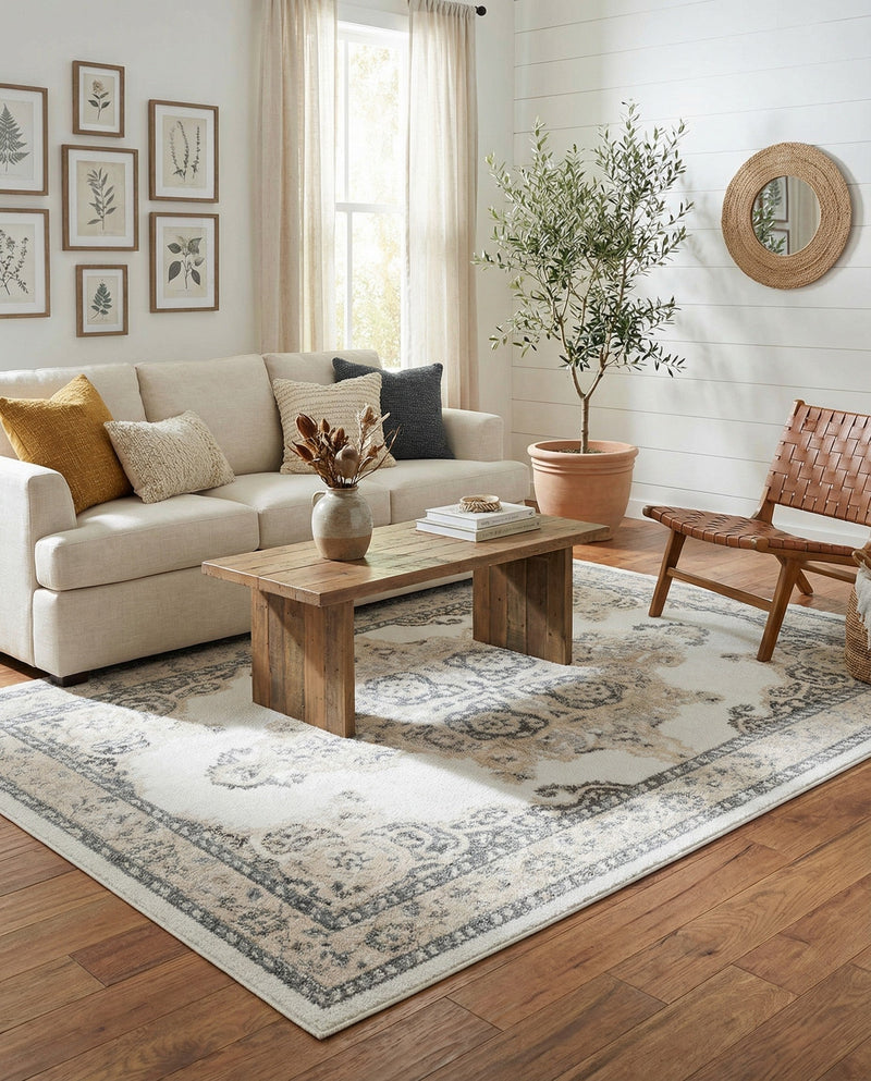 Beverly Grove Collection Area Rug -  Fairfax (Ivory) Rectangle Ivory  lifestyle 13