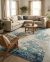 Colorburst Oasis Collection Area Rug -  Tropic Rectangle Blue  lifestyle 6