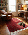 Samarkand Elegance Collection Area Rug -  Konye-Urgench Rectangle Red  lifestyle 9
