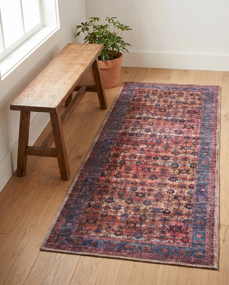 Zahara Oasis Collection Area Rug -  Meknes Runner Antique Pink  lifestyle 56