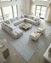 Urban Oasis Rugs Collection Area Rug -  Terrace (Pink and Aqua) Square Pink and Aqua  lifestyle 56