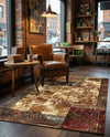 Bistro Lounge Collection Area Rug -  Latte Rectangle Beige  lifestyle 12