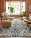 Aegean Elegance Washables Collection Area Rug -  Naxos Rectangle Black and White  lifestyle 47