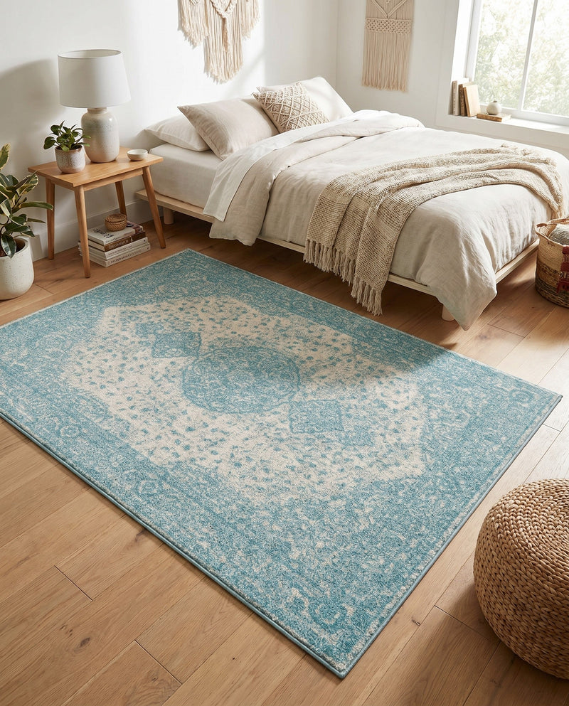 Dover Terrace Collection Area Rug - Marina (Aqua) Rectangle Aqua  lifestyle 20