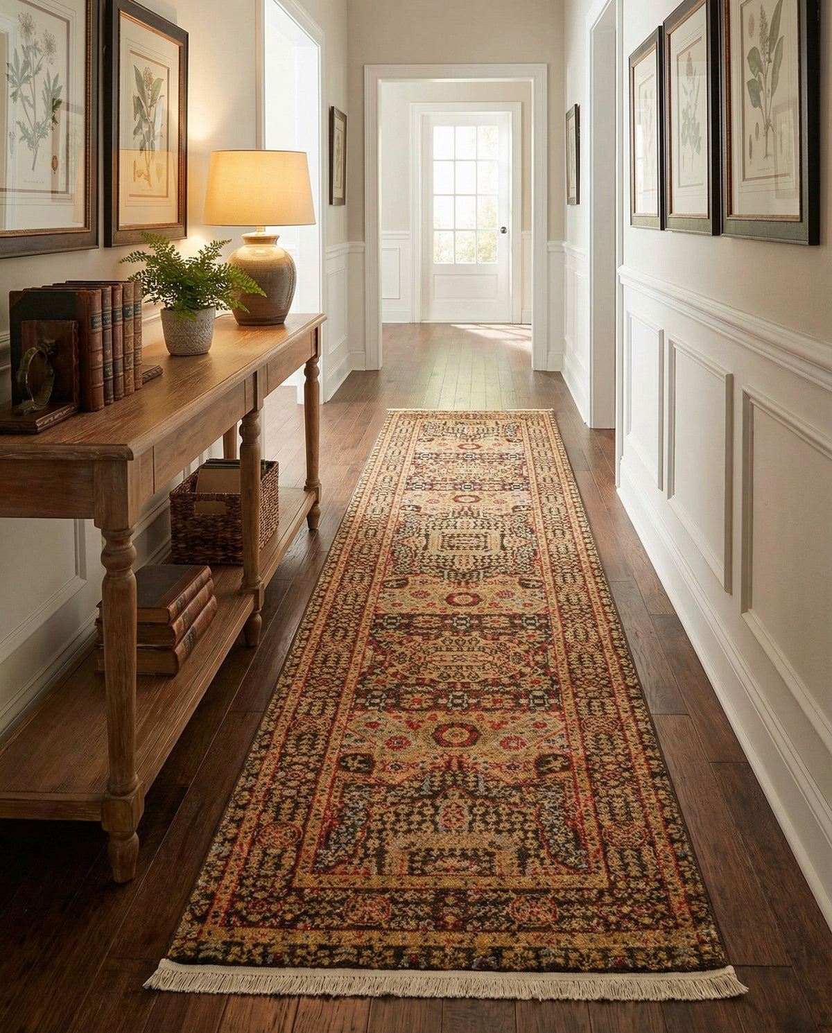 Ottoman Elegance Collection Area Rug - Sultan Runner Brown  lifestyle 159