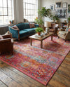 Caribbean Breeze Collection Area Rug -  Xcalak Rectangle Red  lifestyle 22