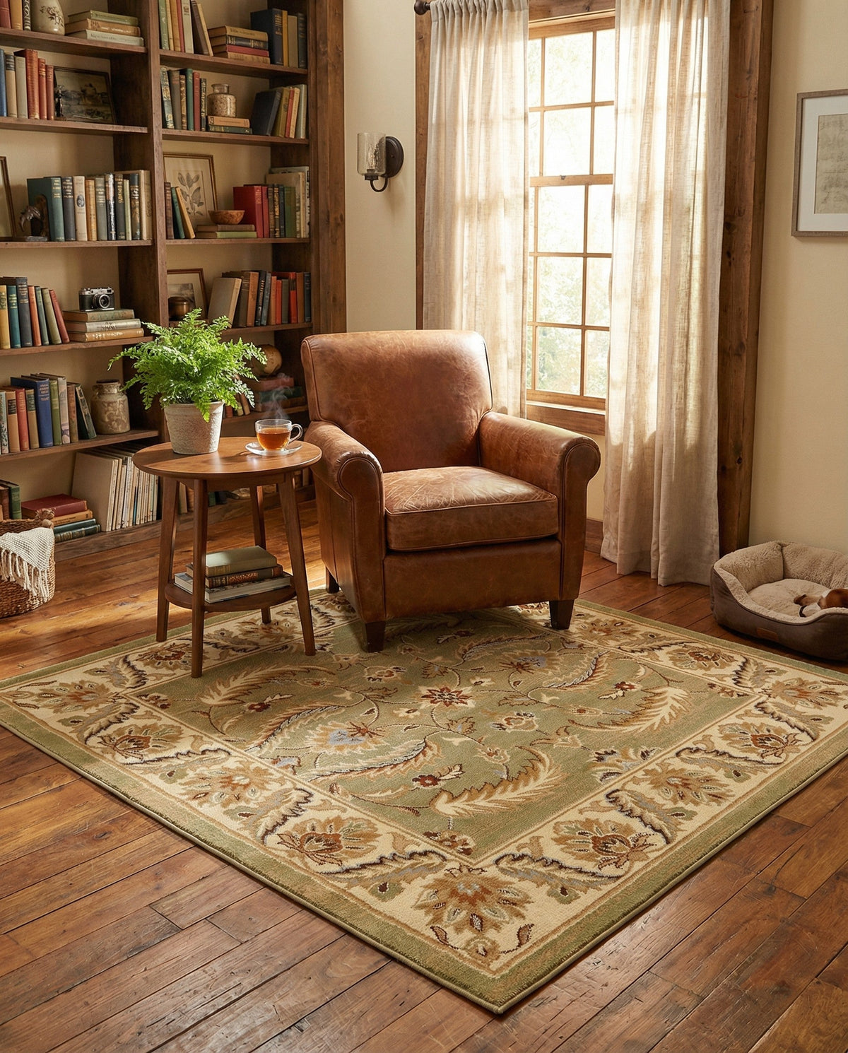 Jaipur Elegance Collection Area Rug -  Lal Square Green  lifestyle 154