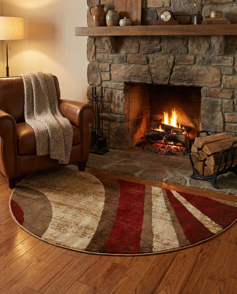 Bistro Lounge Collection Area Rug -  Frappe Hearth Beige  lifestyle 54