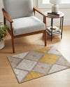 Coastal Haven Collection Area Rug -  Anchorage Rectangle Ivory and Yellow  lifestyle 10