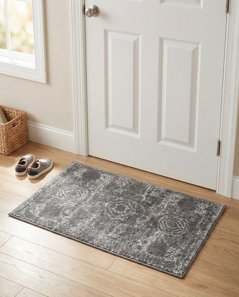 Dover Terrace Collection Area Rug -  Lagoon (Dark Gray) Rectangle Dark Gray  lifestyle 9