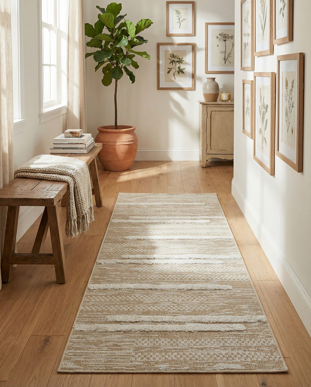 Cathedral Elegance Collection Area Rug - Chapel Runner Ivory  lifestyle 197