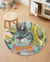 Wonder Tykes Collection Area Rug -  Ombre Round Ivory  lifestyle 4