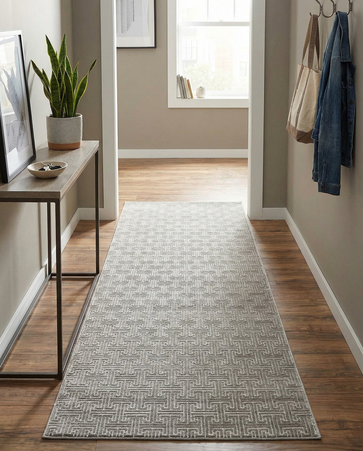 Metro Heights Collection Area Rug -  Hamilton Runner Gray  lifestyle 99