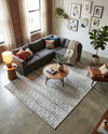 Garden Maze Retreat Collection Area Rug -  Mazeview Rectangle Gray  lifestyle 9
