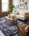 Georgetown Rugs Collection Area Rug - Dupont (Navy Blue) Rectangle Navy Blue  lifestyle 4