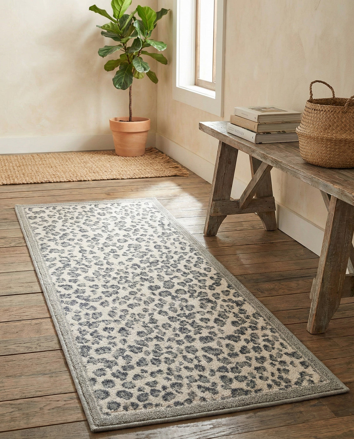 Savannah Sojourn Collection Area Rug - Serengeti Runner Gray  lifestyle 129