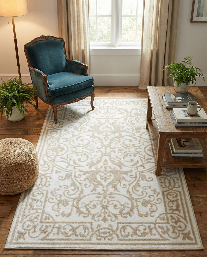 Sanctuary Retreat Collection Area Rug -  Retreat Rectangle Snow White  lifestyle 18