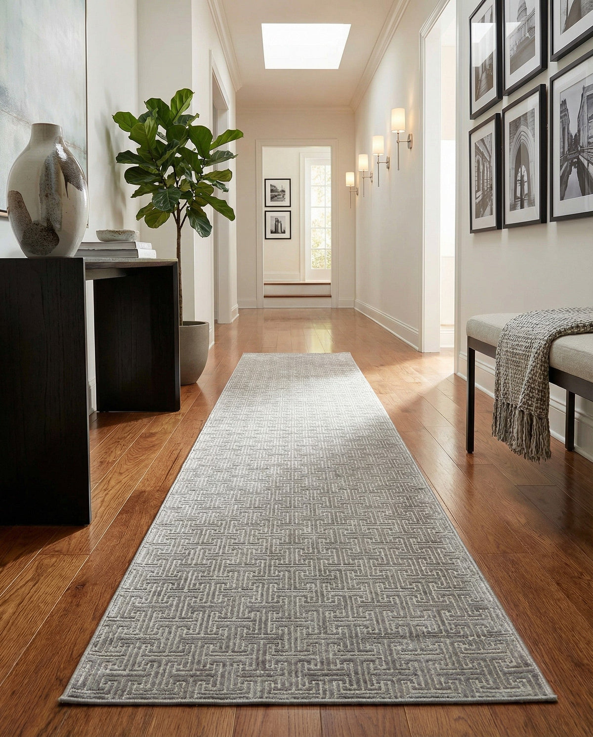 Metro Heights Collection Area Rug -  Hamilton Runner Gray  lifestyle 91