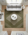 Urban Terrace Collection Area Rug -  Chelsea (Green) Square Green  lifestyle 70