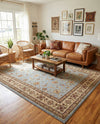 Jaipur Elegance Collection Area Rug -  Nahargarh (Light Blue) Rectangle Light Blue  lifestyle 18