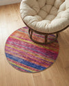 Sahara Essence Collection Area Rug - Oasis (Multi) Round Multi  lifestyle 40