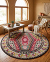Sedona Vista Collection Area Rug -  Anasazi Round Multi  lifestyle 52