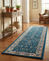 Casablanca Tapestry Collection Area Rug -  Marrakech (Egyptian Blue) Runner Egyptian Blue  lifestyle 51