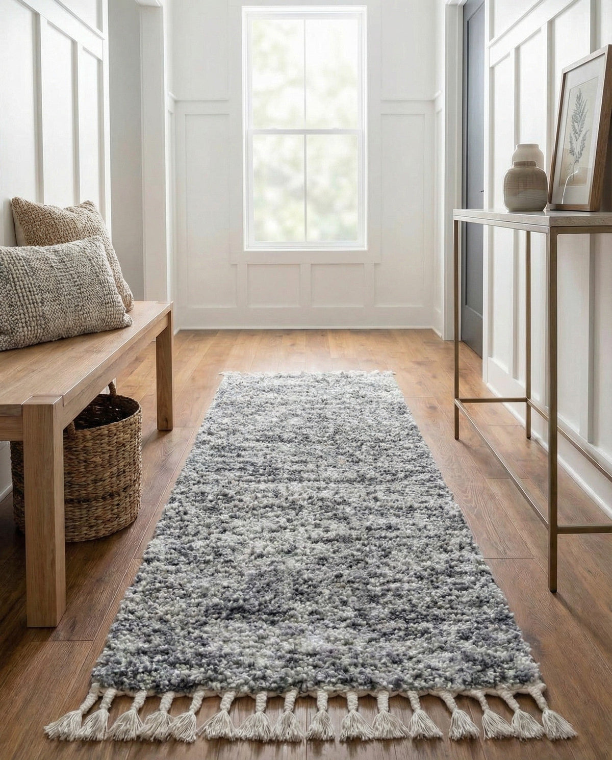 Cozy Cove Shag Collection Area Rug -  Harbor Runner Gray  lifestyle 163