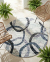 Santa Fe Trails Collection Area Rug -  Taos Round Ivory  lifestyle 52