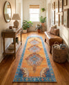 Heritage Elegance Collection Area Rug -  Winterthur (Orange) Runner Orange  lifestyle 31