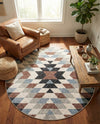 Desert Modern Eco Rug Series Collection Area Rug - Sedona Round Multi  lifestyle 57