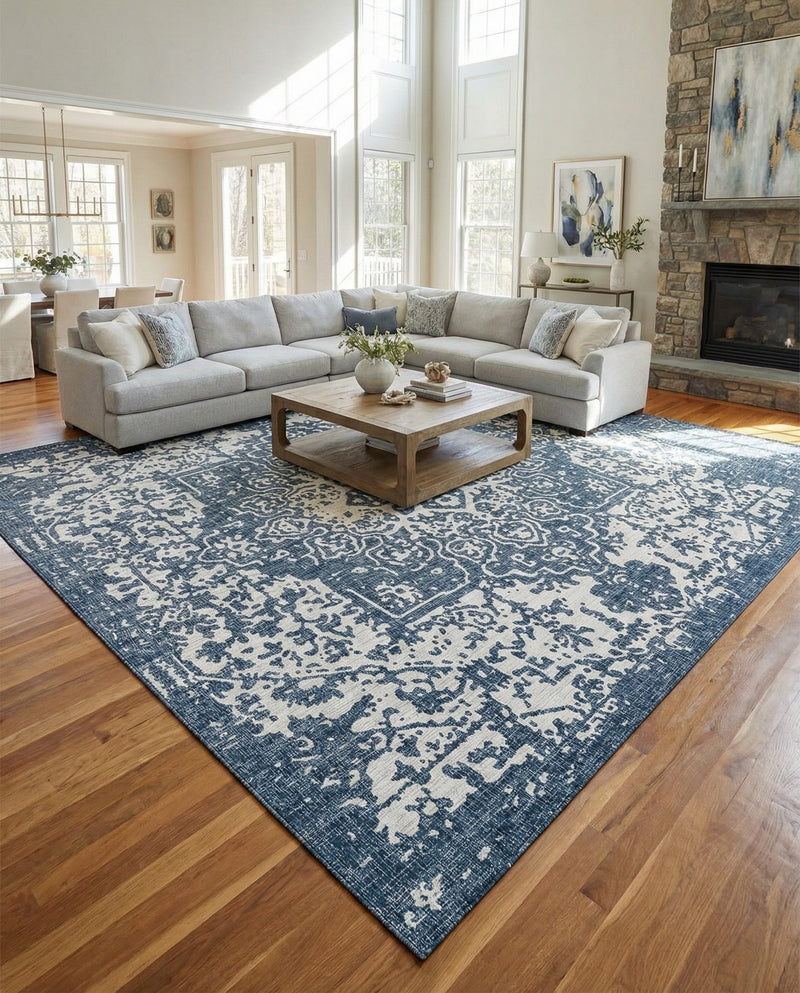 Urban Oasis Rugs Collection Area Rug -  Penthouse (Blue) Square Blue  lifestyle 74