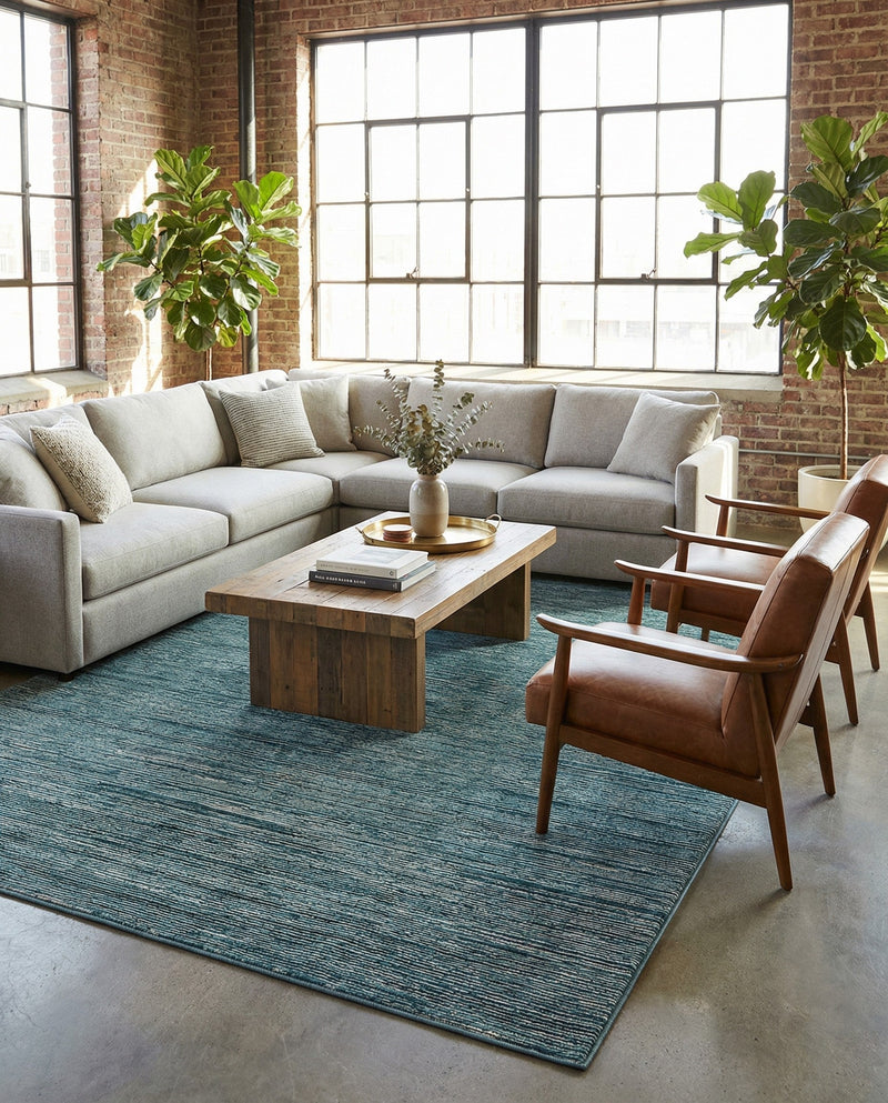 Bloomsbury Elegance Collection Area Rug -  Kensington (Blue) Rectangle Blue  lifestyle 18
