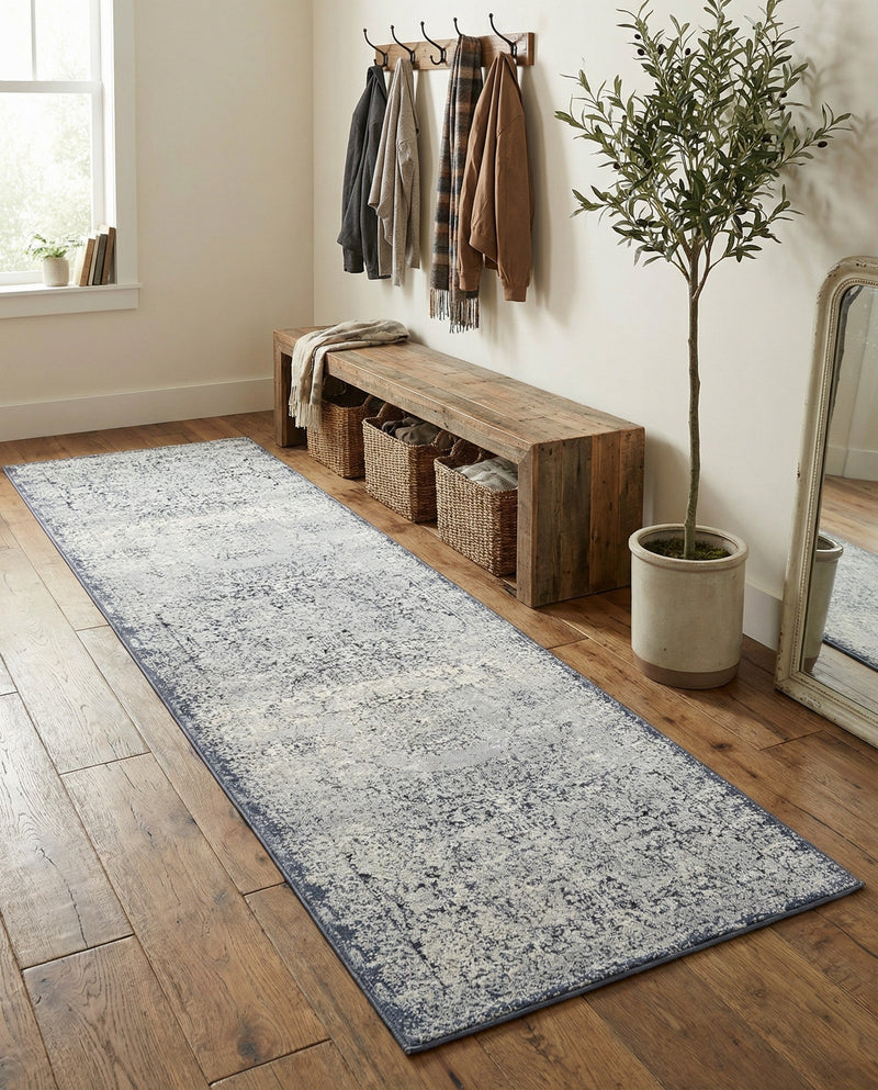 Coastal Manor Collection Area Rug -  Sailview Runner Dark Blue  lifestyle 26
