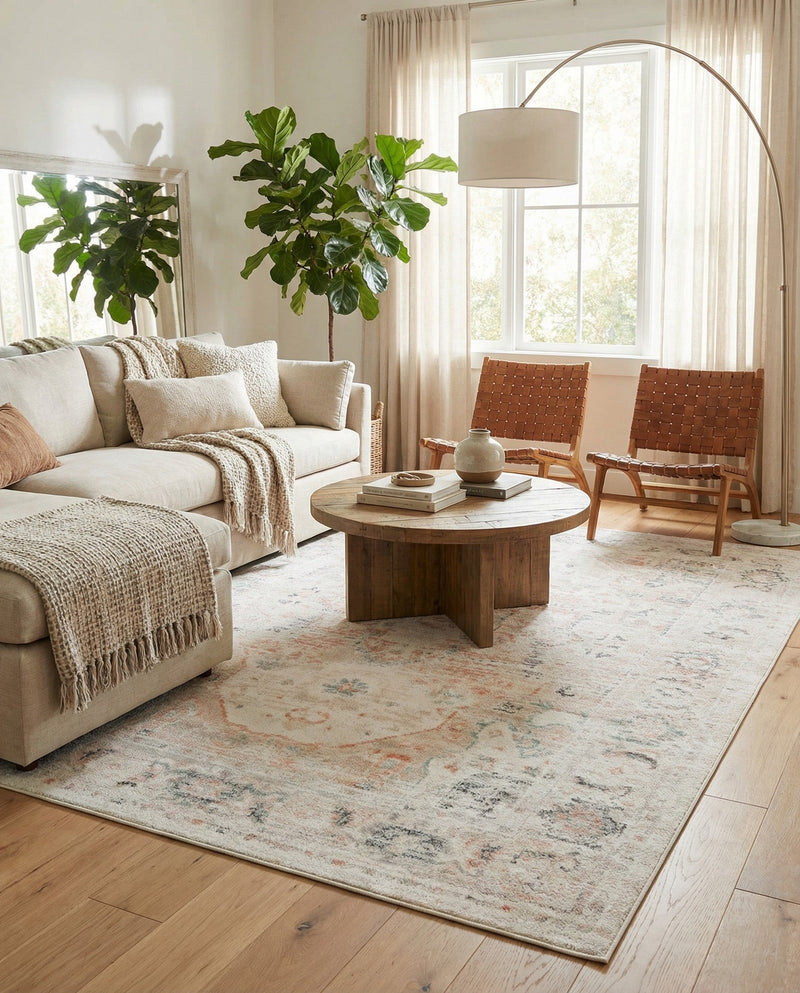 Parisian Elegance Collection Area Rug - Versailles (Ivory) Rectangle Ivory  lifestyle 26
