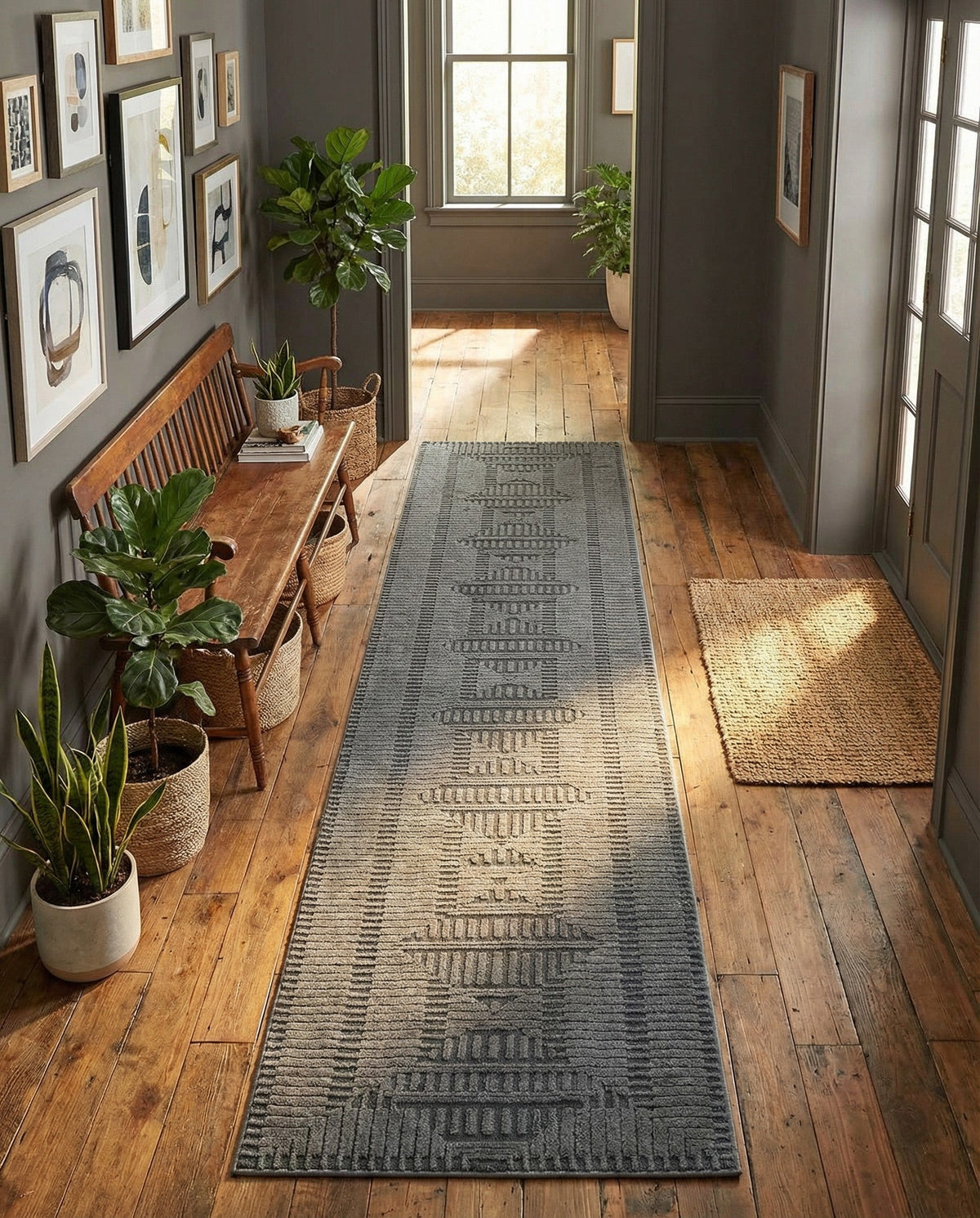 Haven Tapestry Collection Area Rug -  TranquilGlade Runner Serenity Blue  lifestyle 69