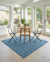 Seaside Serenity Collection Area Rug - Veranda (Blue) Square Blue  lifestyle 40