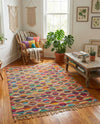 Tulum Trellis Collection Area Rug - Casablanca Rectangle Multi  lifestyle 10