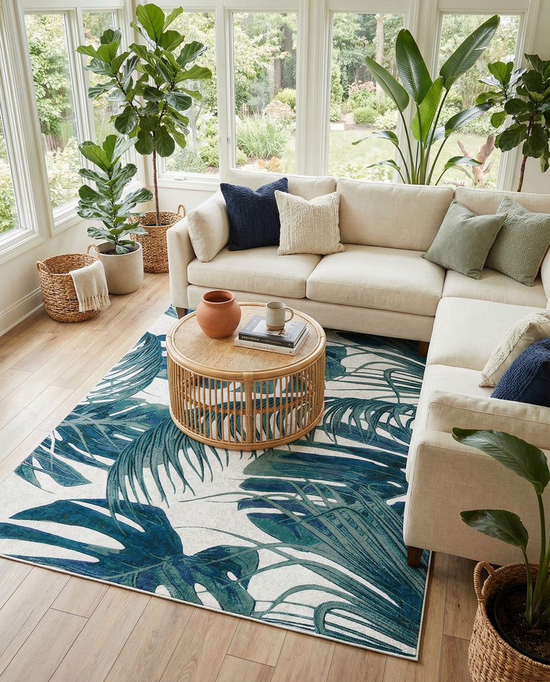 Meadow Breeze Collection Area Rug -  Clover Rectangle Ivory  lifestyle 10