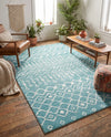 Marrakech Lattice Collection Area Rug - Medina (Turquoise) Rectangle Turquoise  lifestyle 20