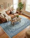 Bazaar Chic Collection Area Rug -  El Jadida Rectangle Blue  lifestyle 12