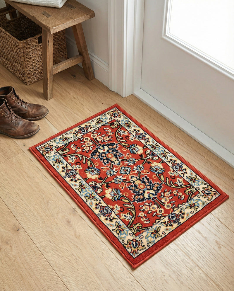 Isfahan Elegance Collection Area Rug - Naghsh-e Jahan (Terracotta) Rectangle Terracotta  lifestyle 19