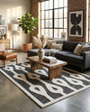 Monochrome Collection Area Rug -  Marble Rectangle Gray  lifestyle 23