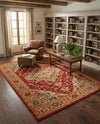 Persian Elegance Collection Area Rug -  Golestan Rectangle Red  lifestyle 36