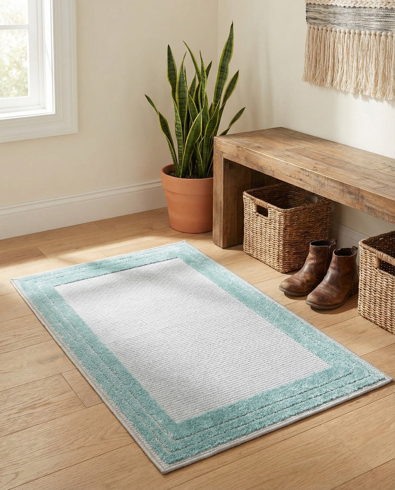 Bahama Breeze Outdoor Collection Area Rug -  Abaco Rectangle Gray Teal  lifestyle 65